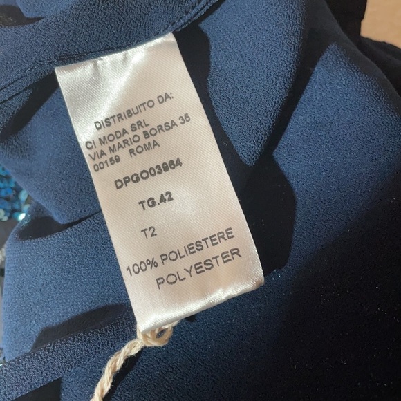 New Blue Sequined skirt Made in Italy Compagnia Italiana Made in Italy  42 Small - Picture 10 of 12